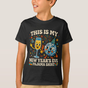 T-shirt C'est mon pyjama du Nouvel An drôle rétro cadeau 