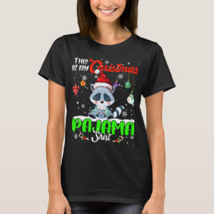 T-shirt C'Est Mon Pyjama Noël Noël Père Noël Raccoo