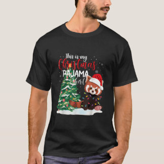 T-shirt C'est Mon Pyjama Panda Rouge