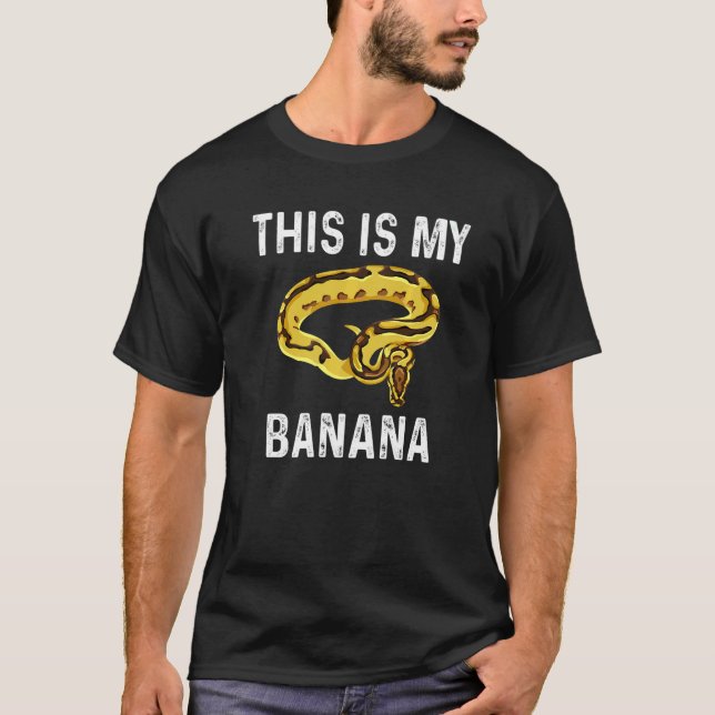T-shirt C'est mon python à balle de serpent de banane (Devant)