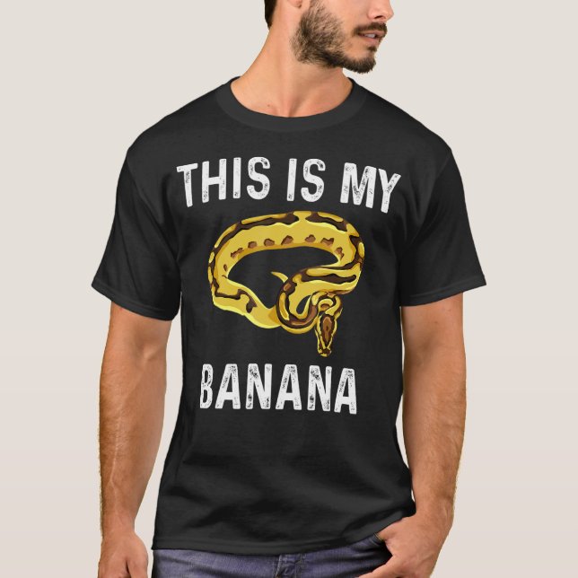 T-shirt C'est mon python à balle de serpent de banane (Devant)