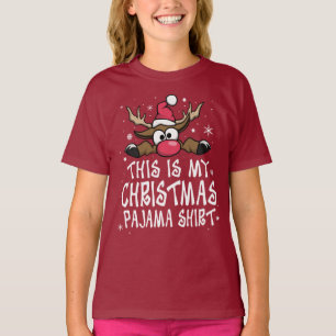 T-shirt C'Est Mon Renne De Noël En Pajama