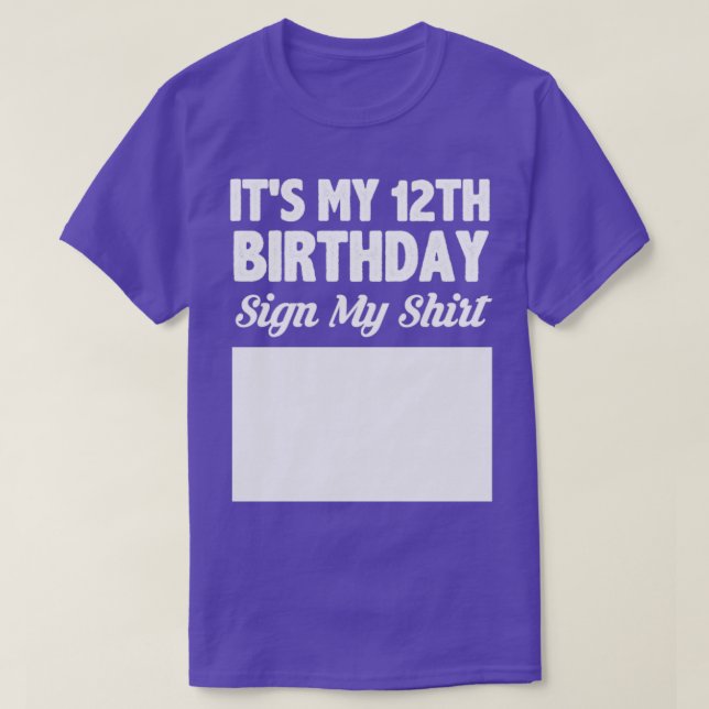 T-shirt C'est mon signe de 12ème anniversaire ma chemise (Design devant)