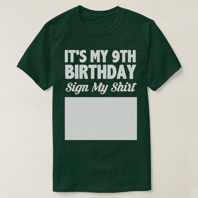 T-shirt C'est mon signe de 9e anniversaire ma chemise (Design devant)