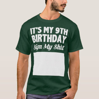 T-shirt C'est mon signe de 9e anniversaire ma chemise