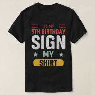 T-shirt c'est mon signe de 9e anniversaire ma chemise