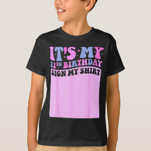 T-shirt C'est mon signe de chemise d'anniversaire de 11 an