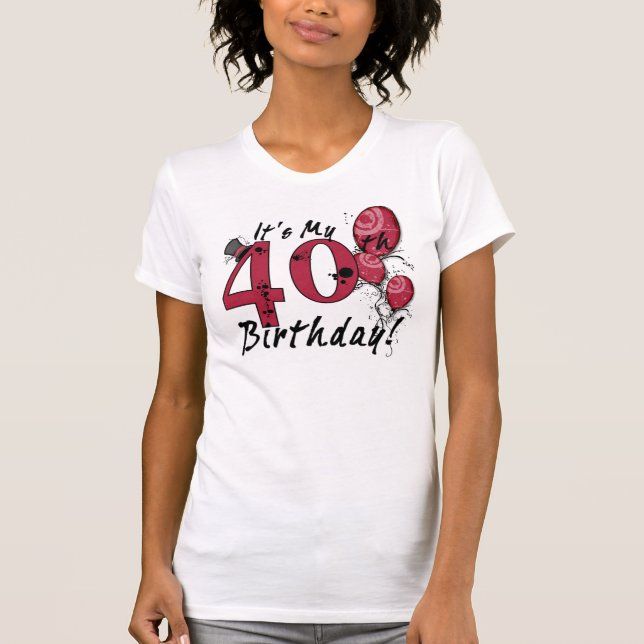 T-shirt C'est mon tee de célébration de grunge de 40 ans (Devant)