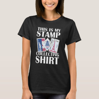 T-shirt C'Est Mon Timbre Collectant Philatelist Postal Wo