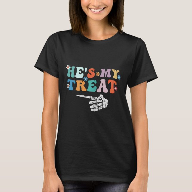 T-shirt C'est mon traitement Skeleton Halloween Couples (Devant)
