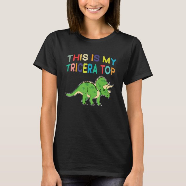 T-shirt C'Est Mon Tricera Top Dino Dinosaur Tricératops (Devant)