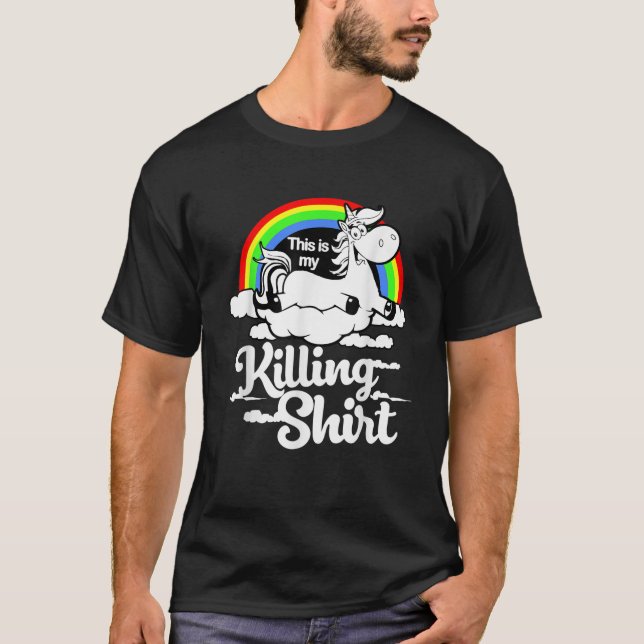 T-shirt C'Est Mon Unicorne Qui Tue (Devant)