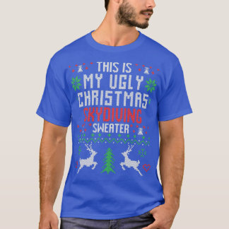 T-shirt C'Est Mon Vilain Chandail Skydiving De Noël