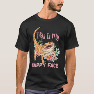T-shirt C'est mon visage heureux Bearded Dragon Filles Enf