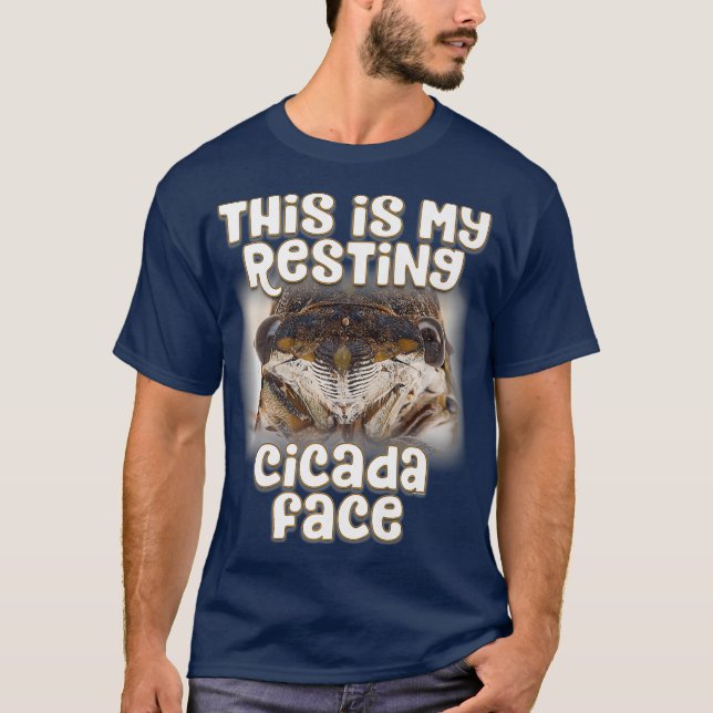 T-shirt C'est mon visage Repos Canada - Drôle Cicada (Devant)