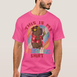 T-shirt C'Est Mon Voyageur Hawaïen De Luau Animal Capybara