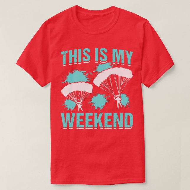 T-shirt C'Est Mon Week-End Drôle Paraglide Lover Paragli (Design devant)