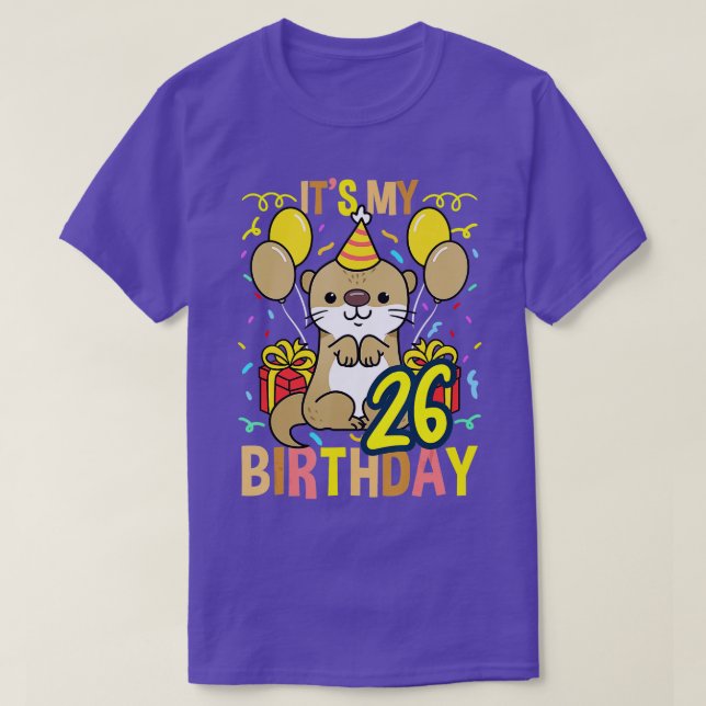 T-shirt C'est My 26th Birthday Otter - 1 (Design devant)
