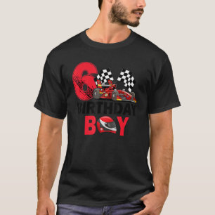 T-shirt C'est My 6th Birthday Boy 6 Toddler Racing Car Dri
