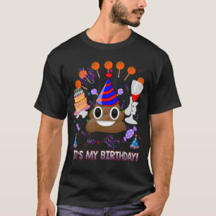 T-shirt C'est My Birthday Poop Emoji Funny
