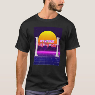 T-shirt C'est My Fault Retro Sunset Vaporwave esthétique N