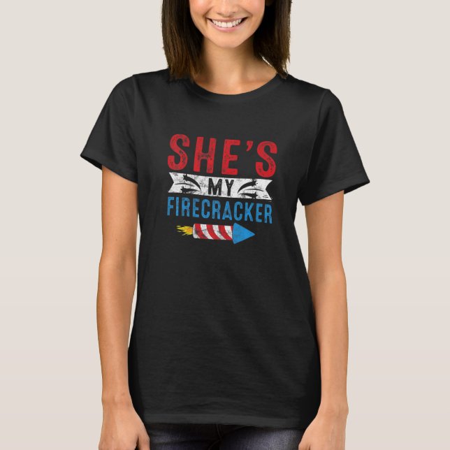 T-shirt C'est My Firecracker 4 Juillet Son et ses Matchin (Devant)