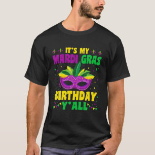 T-shirt C'est My Mardi Gras Anniversaire Yall Party Mask C