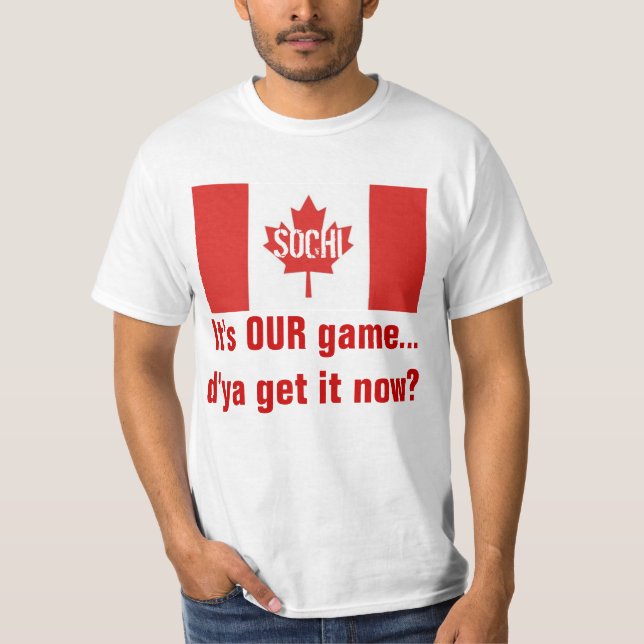 T-shirt C'est NOTRE jeu-hockey canadien (Devant)
