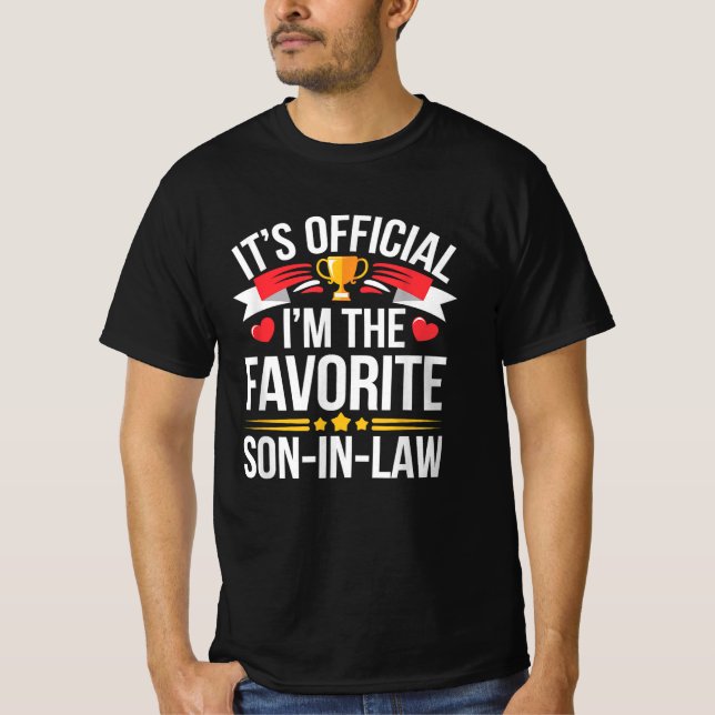 T-shirt C'Est Officiel, Je Suis Le Fils Préféré De La Loi (Devant)