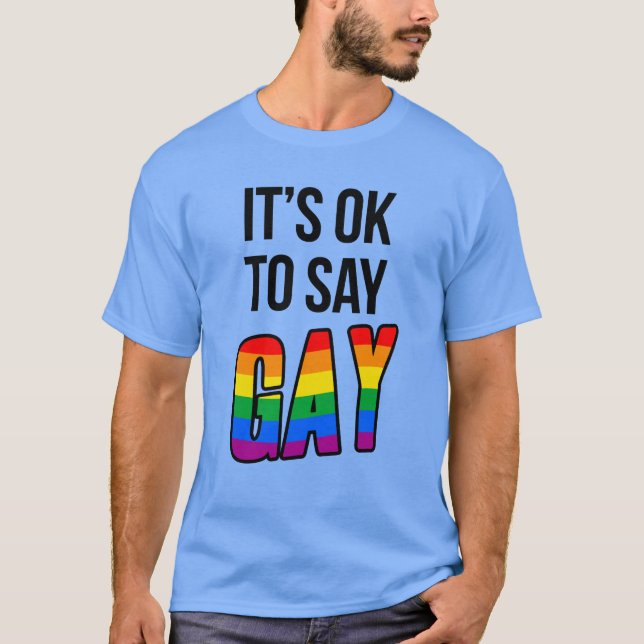 T-shirt C'est ok de dire gay (Devant)