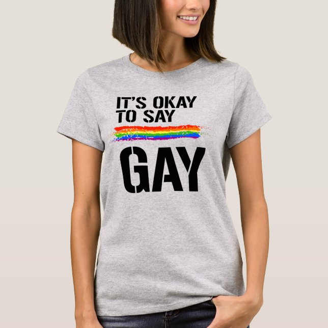 T-shirt C'est ok de dire gay (Devant)