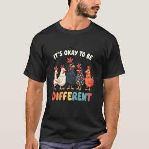 T-shirt C'est OK d'être différent - Cute Puzzle Poulet Aut