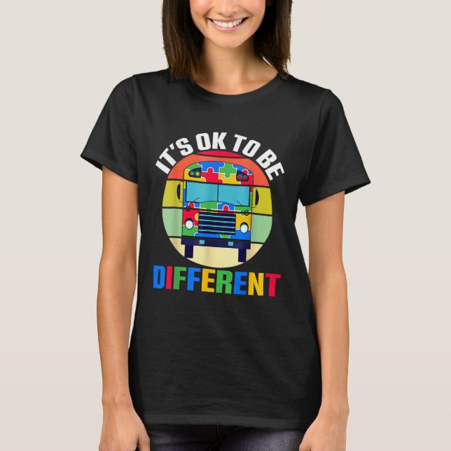 T-shirt C'Est Ok D'Être Différent Sensibilisation sur l'au (Devant)