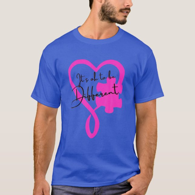 T-shirt C'Est Ok D'Être Sensibilisation sur l'autisme Diff (Devant)