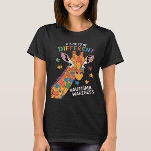 T-shirt C'Est Ok D'Être Un Peu Différent Autisme De Giraff