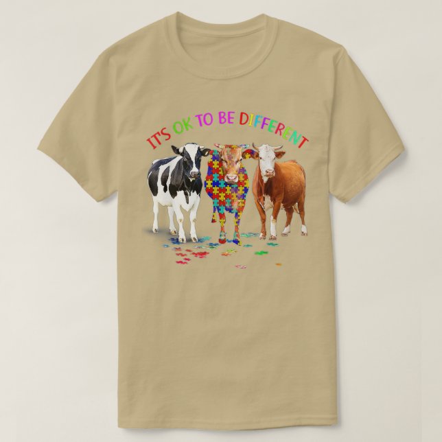 T-shirt C'est OK d'être une autre Sensibilisation sur l'au (Design devant)