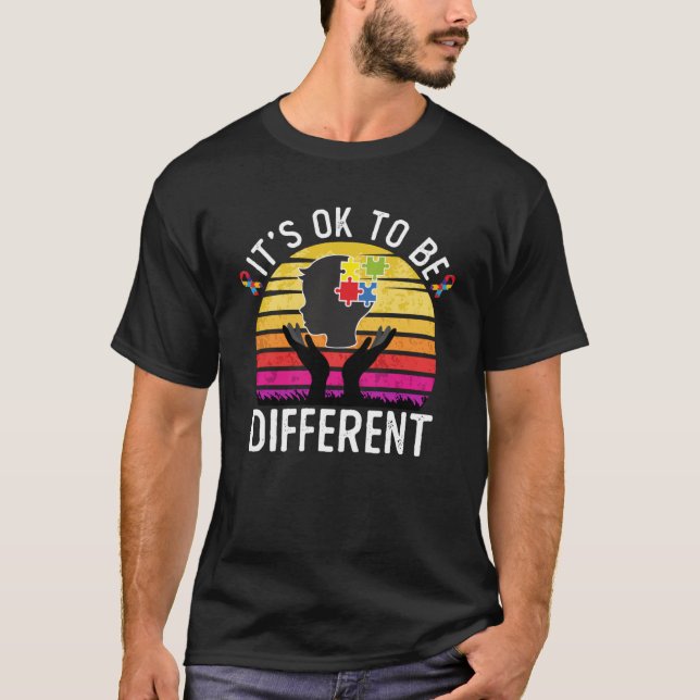 T-shirt C'Est Ok D'Être Une Sensibilisation sur l'autisme  (Devant)