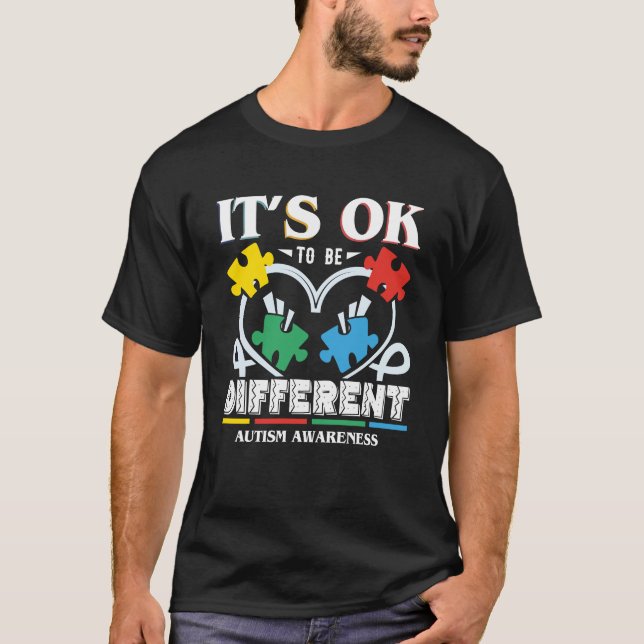 T-shirt C'est Ok Pour Être Différent Citations De Sensibil (Devant)