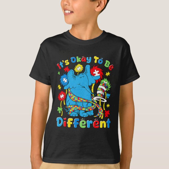 T-shirt C'est Ok Pour Être Différent Éléphant de la sensib (Devant)