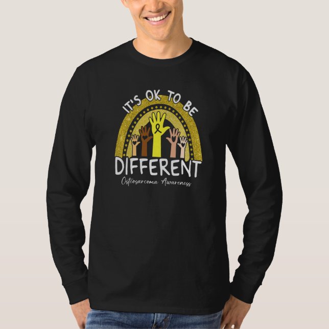 T-shirt C'est Ok Pour Être Différent Ostéosarcome Sensibil (Devant)