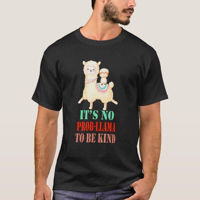 T-shirt C'est Pas De Prob Llama À  Citation Sarcasme (Devant)