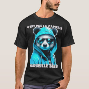 T-shirt C'est pas la capitale c'est marseille bébé marrapp
