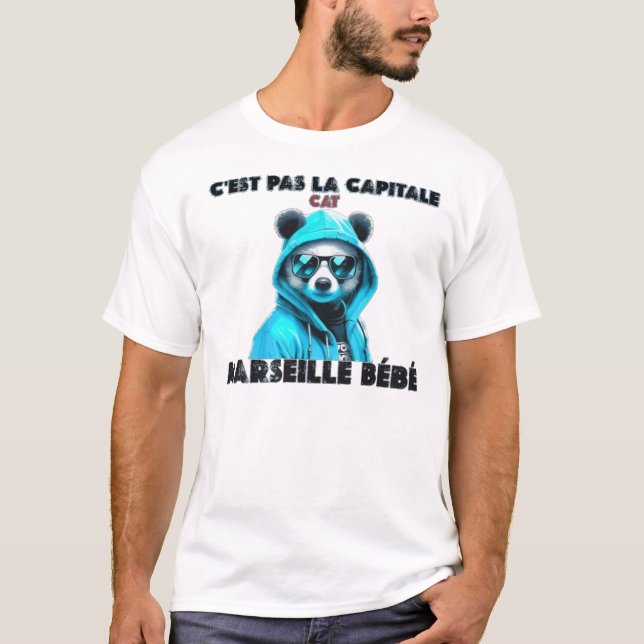 T-shirt C'est pas la capitale c'est marseille bébé marrapp (Devant)