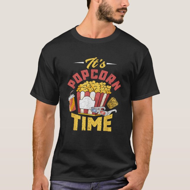 T-shirt C'est Popcorn Time Cool Popcorn Lover Film (Devant)