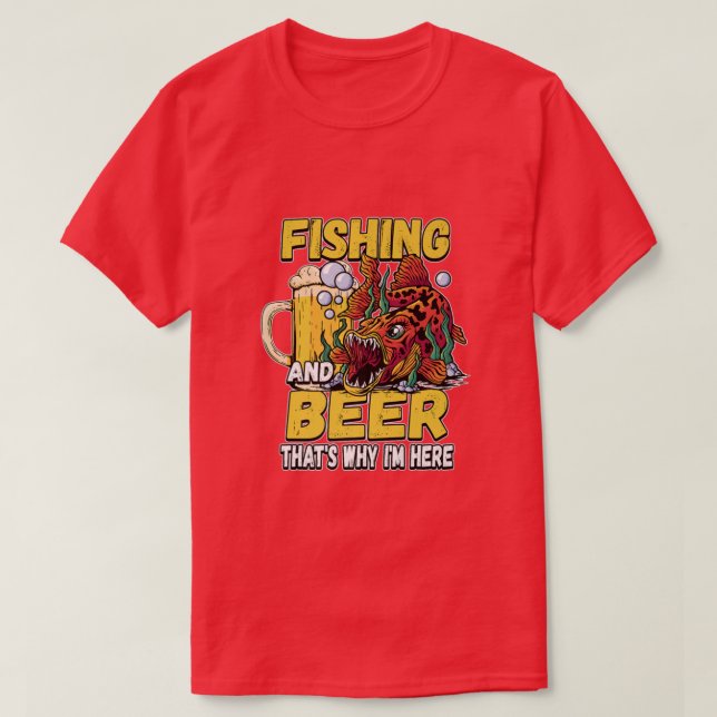 T-shirt C'Est Pourquoi Je Suis Ici Le Pêcheur Sayin (Design devant)