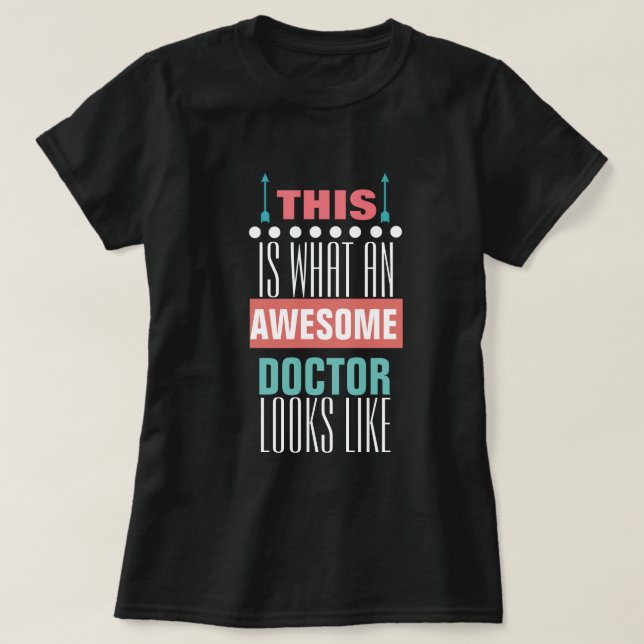 T-shirt C'est quel docteur impressionnant Looks Shirt (Design devant)