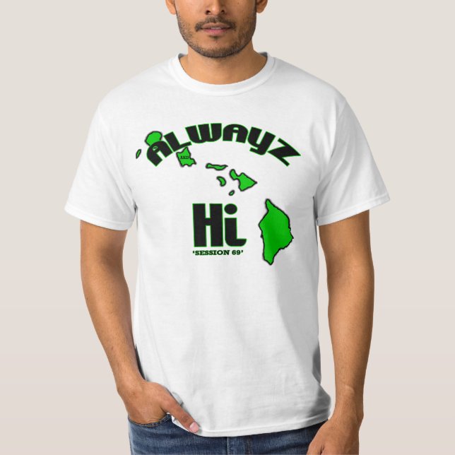 T-shirt C'est qui nous sommes à Hawaï. L'abréviation est " (Devant)
