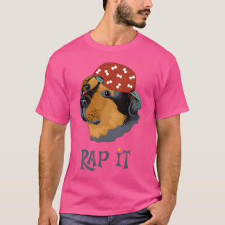 T-shirt C'est Rap It dogman rappeur chiens amoureux de cad