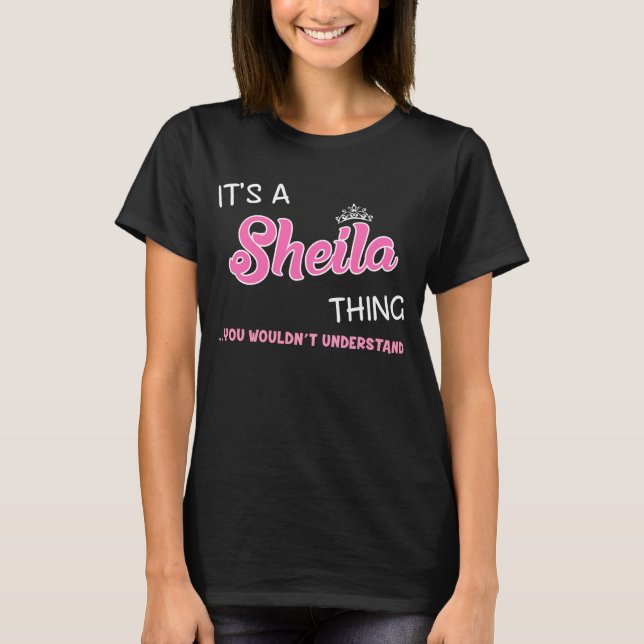 T-shirt C'est Sheila que tu ne comprendrais pas (Devant)