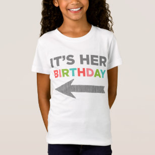 T-Shirt C'est son anniversaire (la flèche droite)